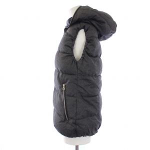 DUVETICA FEBEDUE ダウンベスト ジャケット ジップアップ フード ウール 42 M グレー