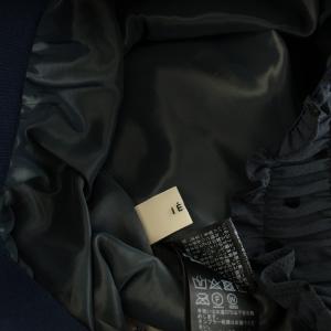 IENA 22AW ランダムドットプリーツスカート ロング 36 S 紺 ネイビー