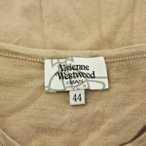 VIVIENNE WESTWOOD MAN Tシャツ カットソー 半袖 スカル コットン 44 S 茶 ブラウン