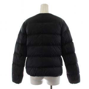 PYRENEX CANNES ダウンジャケット ノーカラー アウター 38 ブラック HWQ057