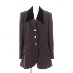 CELINE ヴィンテージ スーツ セットアップ マカダム 金ボタン 40 ブラウン
