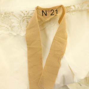 N°21 シャツ ブラウス 長袖 レース 38 M オフホワイト 白