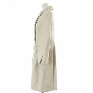 M'S GRACY ステンカラーコート エコパールフラワー リボン ロング アンゴラ 40 M ライトベージュ