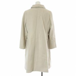 M'S GRACY ステンカラーコート エコパールフラワー リボン ロング アンゴラ 40 M ライトベージュ