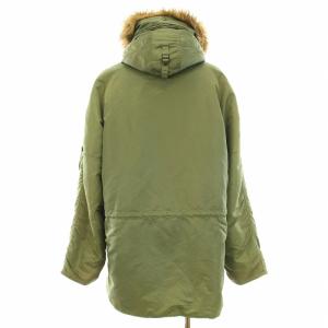 ALPHA INDUSTRIES N-3B フライトジャケット 中綿 アウター ミドル丈 フード ファー ナイロン XL カーキ /BB