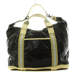 Orobianco DRILLAK ドリラック ボストンバッグ ハンドバッグ ショルダーバッグ 2way レザー PVC 茶 ブラウン