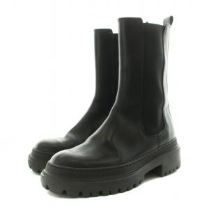 TOMORROWLAND サイドゴアブーツ ショートブーツ 36 23.0cm 23.5cm 黒 ブラック