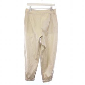 Max Mara テーパードパンツ ワイド ギャザー 絹 シルク100％ 46 XL ベージュ