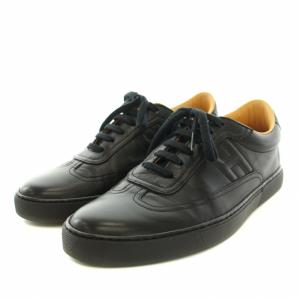 HERMES クイック Quick スニーカー シューズ レザー レースアップ 40 ブラック