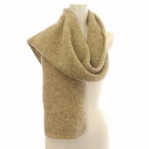 YAECA 3G WOOL KNIT MUFFLER ニット マフラー ウール リネン混 ベージュ