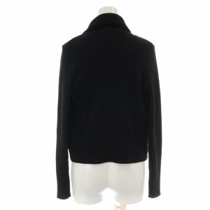 SYBILLA ニットカーディガン ショート ボレロ ショールカラー ウール 長袖 M 黒 ブラック