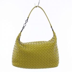 BOTTEGA VENETA イントレチャート ワンショルダーバッグ ハンドバッグ レザー ライトグリーン