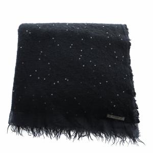 Faliero Sarti ストール ショール フリンジ スパンコール 黒 ブラック