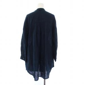 Pal'las Palace シャツ ブラウス 長袖 バンドカラー コットン 0 XS 緑 グリーン