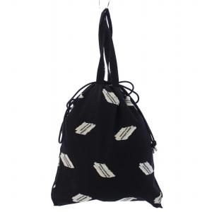 ロゴジャガードドローストリング 2way トートバッグ 巾着 ロゴ 黒 ブラック 1145611953