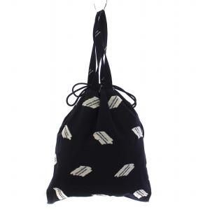 beautiful people ロゴジャガードドローストリング 2way トートバッグ 巾着 ロゴ 黒 ブラック 1145611953