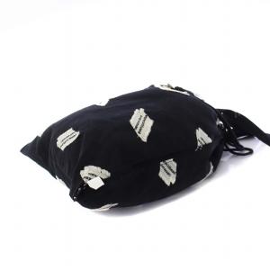 beautiful people ロゴジャガードドローストリング 2way トートバッグ 巾着 ロゴ 黒 ブラック 1145611953