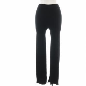 L'Appartement 22AW RIB LEGGINGS イージーパンツ ニット 36 S 黒 ブラック