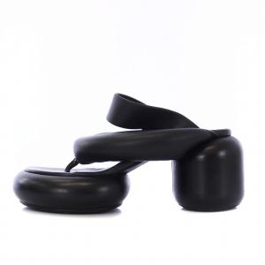 JIL SANDER ブロックヒール トングサンダル 35 ブラック
