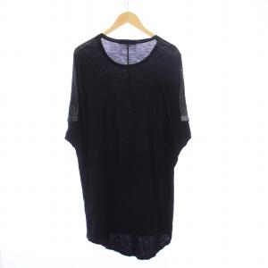 MA_JULIUS 15SS 転写デフォームドプリントカットソー Tシャツ 半袖 ドルマンスリーブ 2 M 黒 ブラック 500CUM23