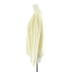 ebure ニット セーター リブ 長袖 アイボリー