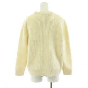 ebure ニット セーター リブ 長袖 アイボリー