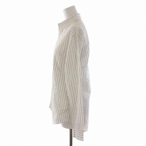 Y's ヨウジヤマモト シャツ ブラウス ストライプ コットン 長袖 3 L 白 ホワイト 黒