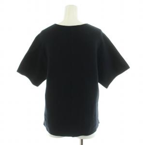 CYCLAS ニット カットソー 半袖 コットン S 紺 ネイビー