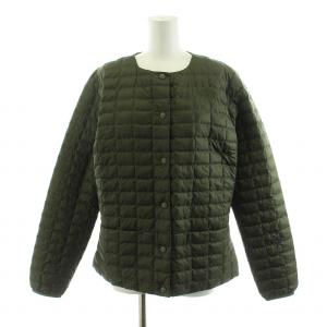 THE NORTH FACE 中綿ジャケット キルティング ロゴ M カーキ