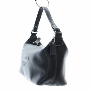 COACH leatherware ハンドバッグ ワンショルダー ミニ ポーチ ロゴ型押し レザー 黒 ブラック