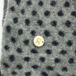 45rpm マフラー ドット柄 グレー 紺 ネイビー