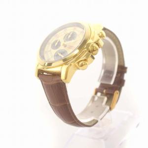 Brooks Brothers 腕時計 クォーツ アナログ クロノグラフ スモセコ ベージュ文字盤 茶 ブラウン 06787