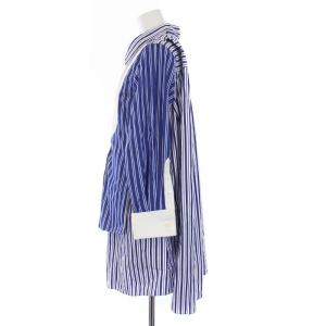 sacai 20SS Striped Layered Shirt Dress シャツワンピース 長袖 ミニ フェイクレイヤード ストライプ