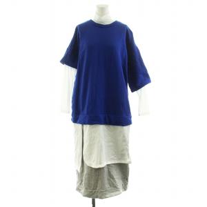 ☆ENFOLD SQUARE PEPLUM SKIRT NAVY 36（S）