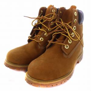 Timberland ショートブーツ レースアップ スエード 7W 24cm 茶 ブラウン 10360 9240