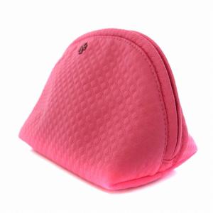 TORY BURCH コスメポーチ 化粧ポーチ 小物入れ シェル型 エンボス加工 ピンク /BM