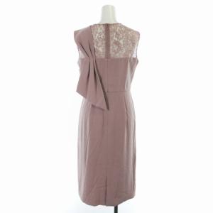 Diagram GRACE CONTINENTAL タグ付き 切替ドレープドレス ワンピース ひざ丈 ノースリーブ レース 2-36 S ピンク