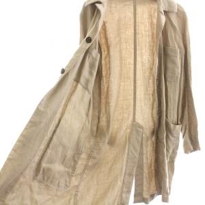 ATTACHMENT リネンギャバワークコート ステンカラー スプリング シングル ミドル 麻 1 S ベージュ AC51-208