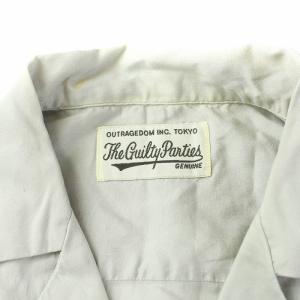 WACKO MARIA GUILTY PARTIES Mafia shirts マフィアシャツ オープンカラー 半袖 ロゴ プリント S グレー