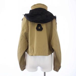 PRADA 21SS ハイネック ジャケット ブルゾン 三角ロゴプレート クロップド丈  36 ベージュ