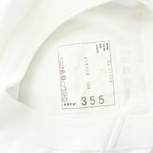 sacai 22SS I Get LIFTED Tシャツ カットソー 長袖 クルーネック フェイクレイヤード ロゴ プリント コットン