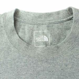 THE NORTH FACE 24SS ロングスリーブズーピッカーティー Tシャツ カットソー 長袖 クルーネック ロゴ プリント 鳥刺繍 M グレー NT32440