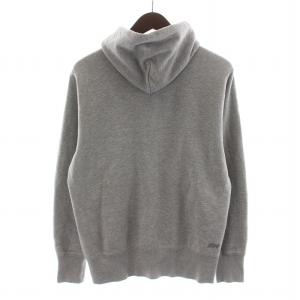 LOOPWHEELER パーカー ジップアップ ロゴ コットン M グレー