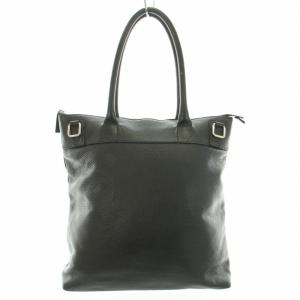 ARMANI COLLEZIONI ハンドバッグ トートバッグ レザー ロゴプレート 黒 ブラック