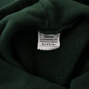 LOOPWHEELER  前V プルオーバー パーカー スウェット 長袖 M 緑 グリーン