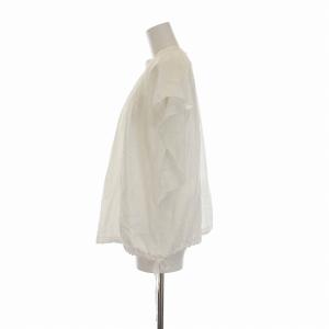 Drawer 20SS ジョーゼットギャザーブラウス ノースリーブ プルオーバー 36 S 白 ホワイト 6521-234-0784