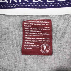 MARK&LONA ポロシャツ 半袖 スカル柄 ゴルフウェア M グレー 紫 パープル