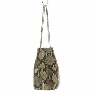 marco masi 24SS Python Camo ハンドバッグ 巾着 パイソン柄 レザー 牛革 茶 ブラウン ベージュ