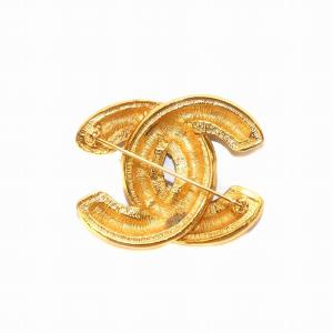 CHANEL ブローチ ヴィンテージ ココマーク マトラッセ ゴールド色