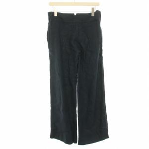 MARGARET HOWELL ワイドパンツ 麻 リネン 1 S 紺 ネイビー